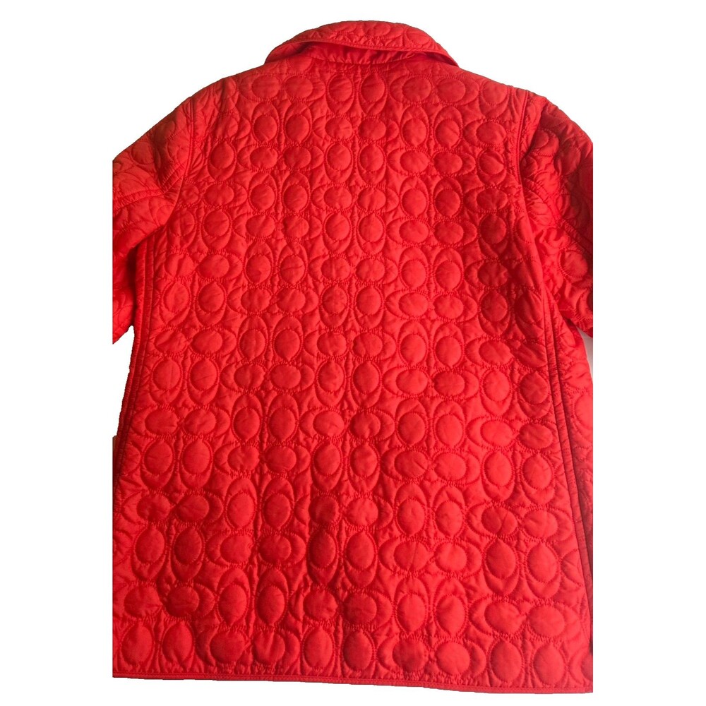 Coach logo orange quilted‎ snap-up jacket - long sleeve, pockets - L - Picture 5 of 8